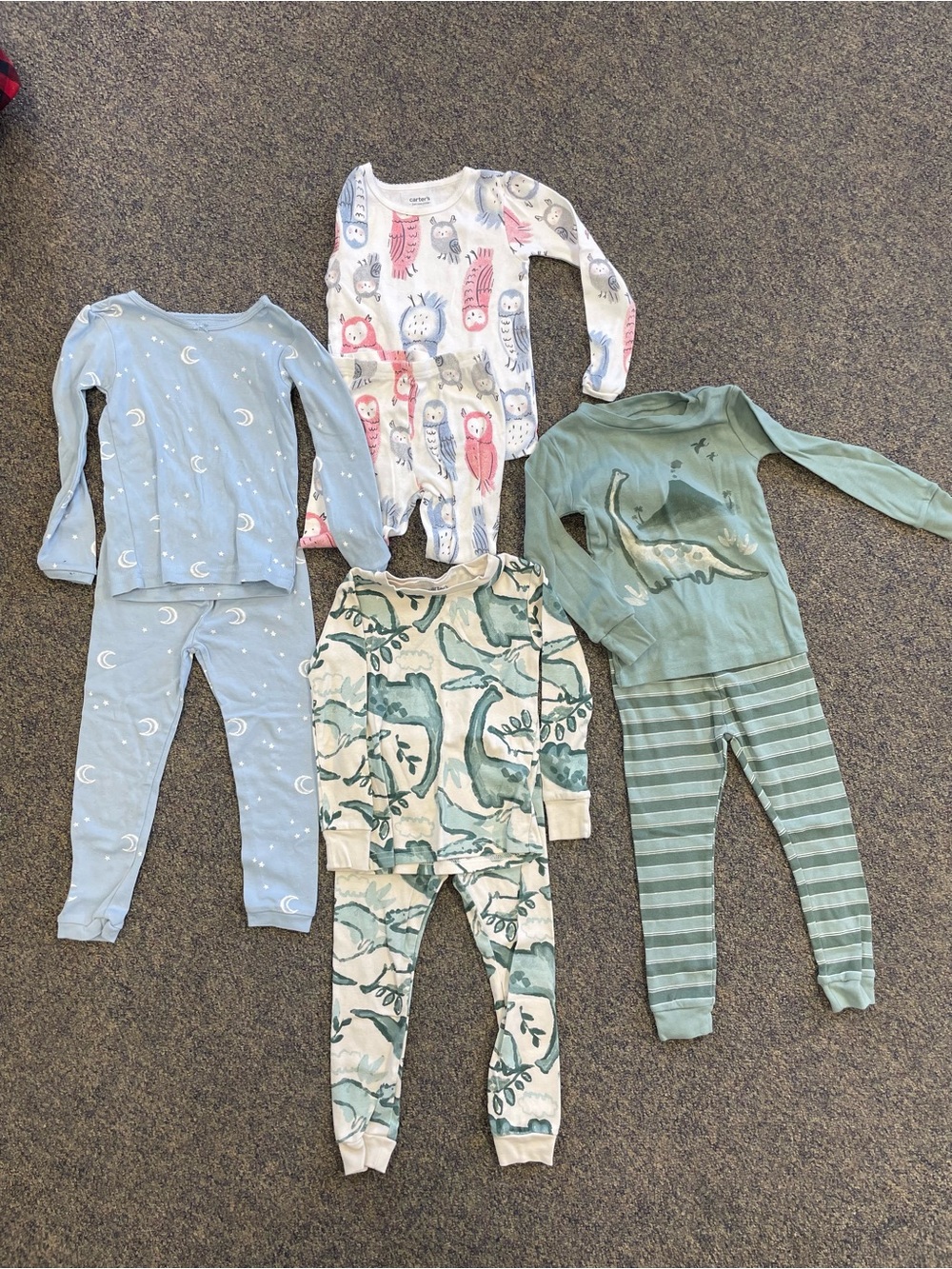 Carter's Size 3T Cotton Pajamas--4 pair